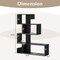 Costway 1/2 PCS 5-Tier S-Shaped Bookshelf with Open Cubes Anti-Toppling Kits Freestanding Bookcase